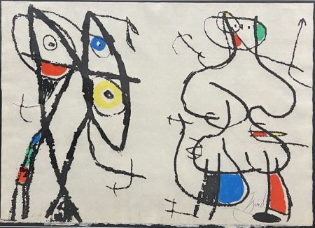 エッチングと　アクチアント Miró - Le Courtisan Grotesque VI