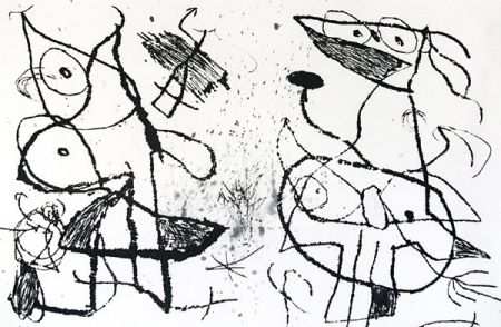 エッチングと　アクチアント Miró - Le Courtisan Grotesque XII