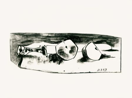 リトグラフ Picasso - Le couteau et la pomme