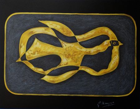 リトグラフ Braque - Le cygne de Léda