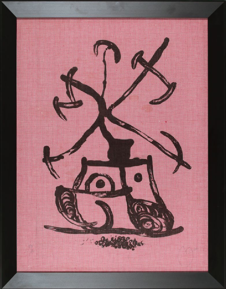 リトグラフ Miró - Le dame aux damiers