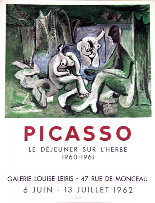 リトグラフ Picasso - Le Dejeuner sur L'Herbe  Galerie Louise Lieris  