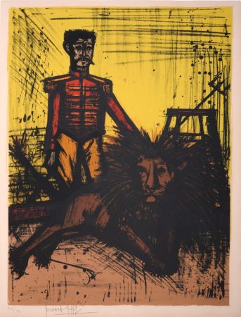リトグラフ Buffet - Le Dompteur et le Lion, 1968 - Hand-signed & numbered