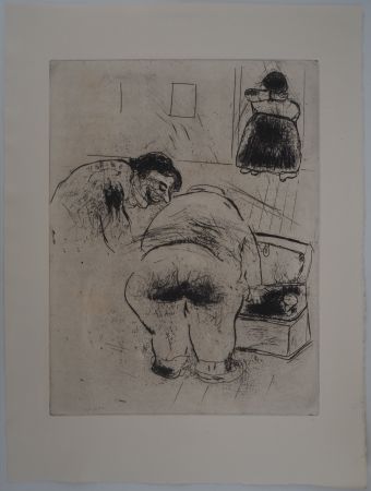 彫版 Chagall - Le déménagement (Notre héros tenait à être prêt)