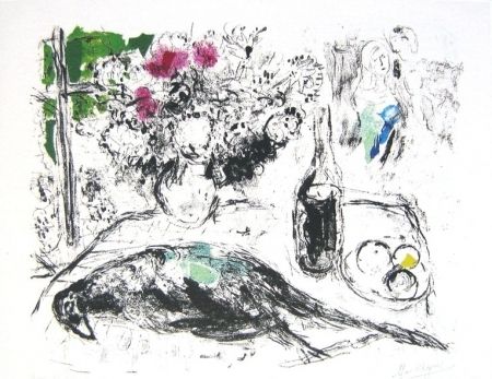 リトグラフ Chagall - Le faisan
