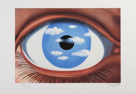 リトグラフ Magritte - Le Faux Miroir