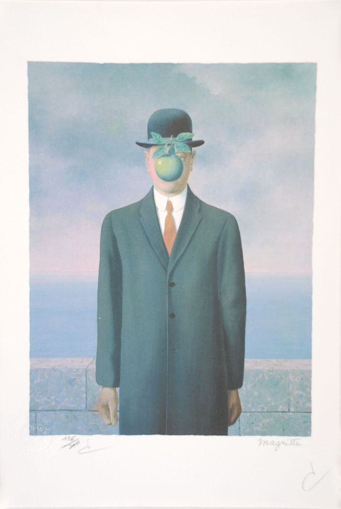 リトグラフ Magritte - Le Fils de l’Homme - The Son of Man