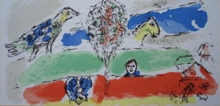 リトグラフ Chagall - Le fleuve vert
