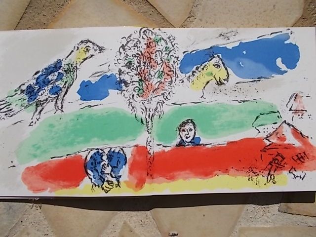 リトグラフ Chagall - Le fleuve vert