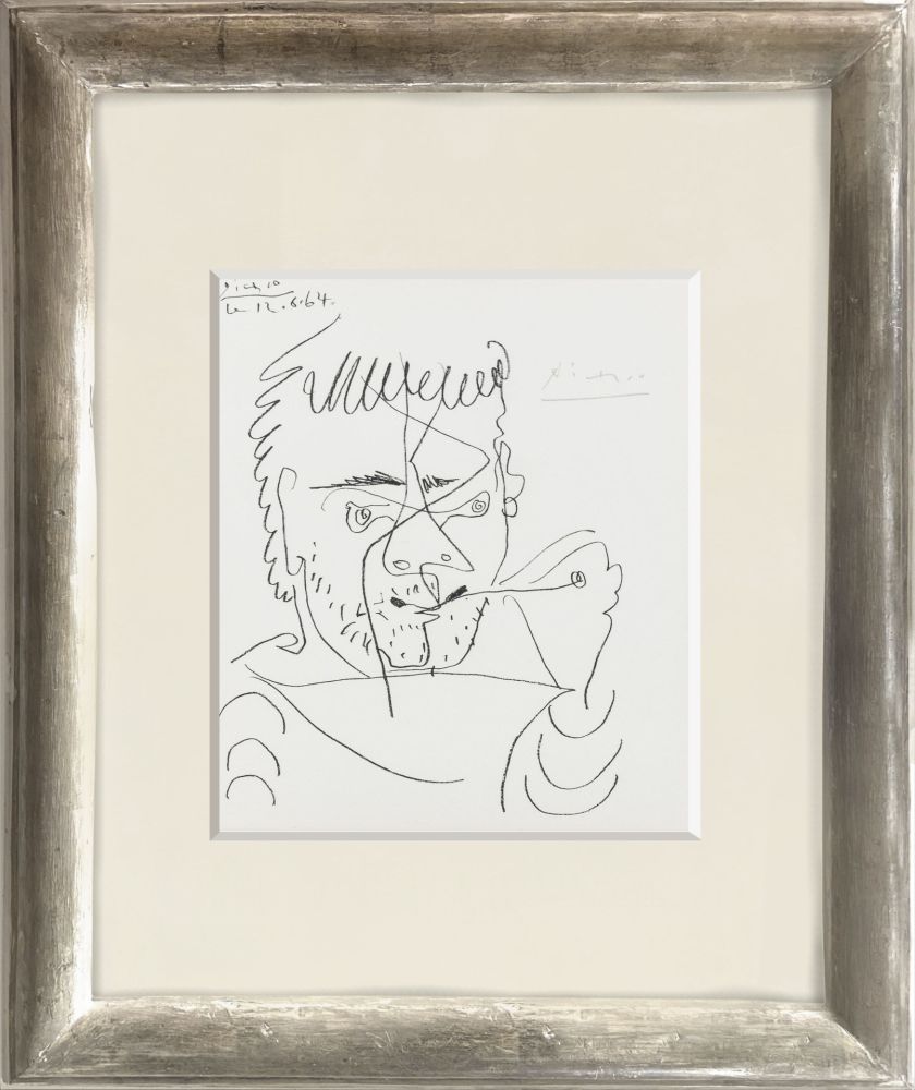 リトグラフ Picasso - Le Fumeur, Self portrait, Hommage à Henry-Daniel Kahnweiler