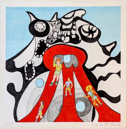 リトグラフ De Saint Phalle - Le Golem - Jerusalem 