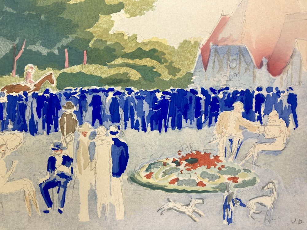 ステンシル Van Dongen - Le Grand prix de Normandie. Pochoir, 1920. 