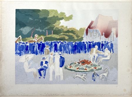 ステンシル Van Dongen - Le Grand prix de Normandie. Pochoir, 1920. 