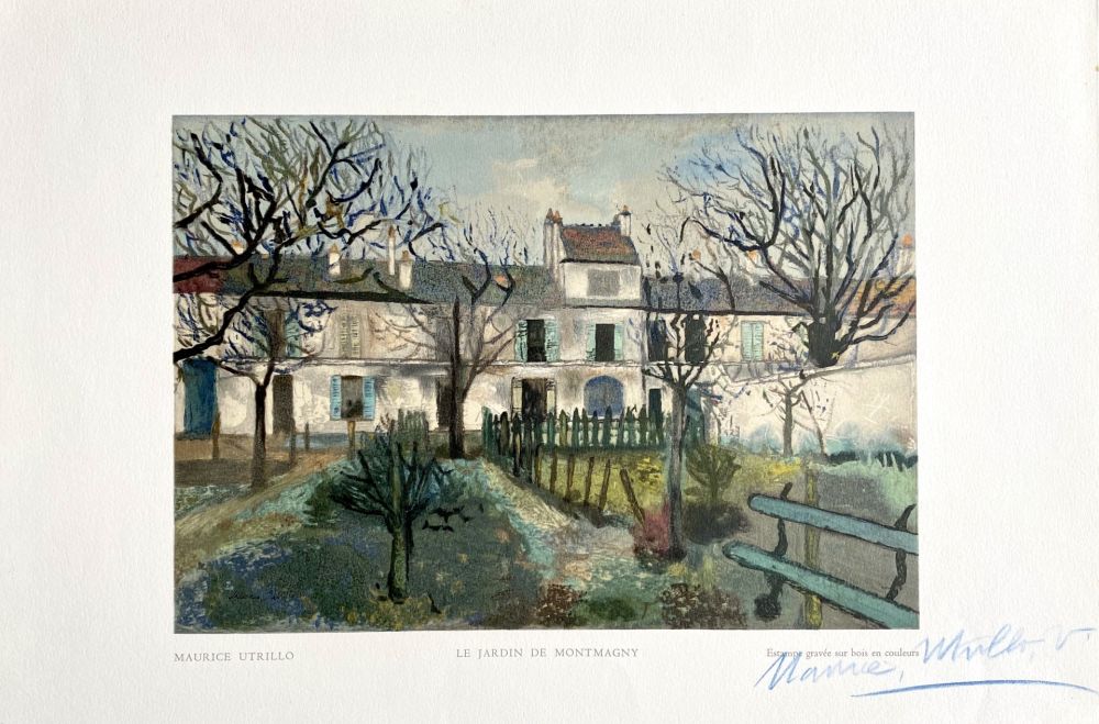 木版 Utrillo - Le Jardin de Montmagny