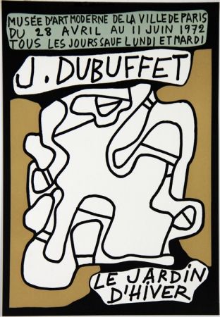 リトグラフ Dubuffet - Le Jardin D'Hiver Musee d'Art Moderne de Paris 