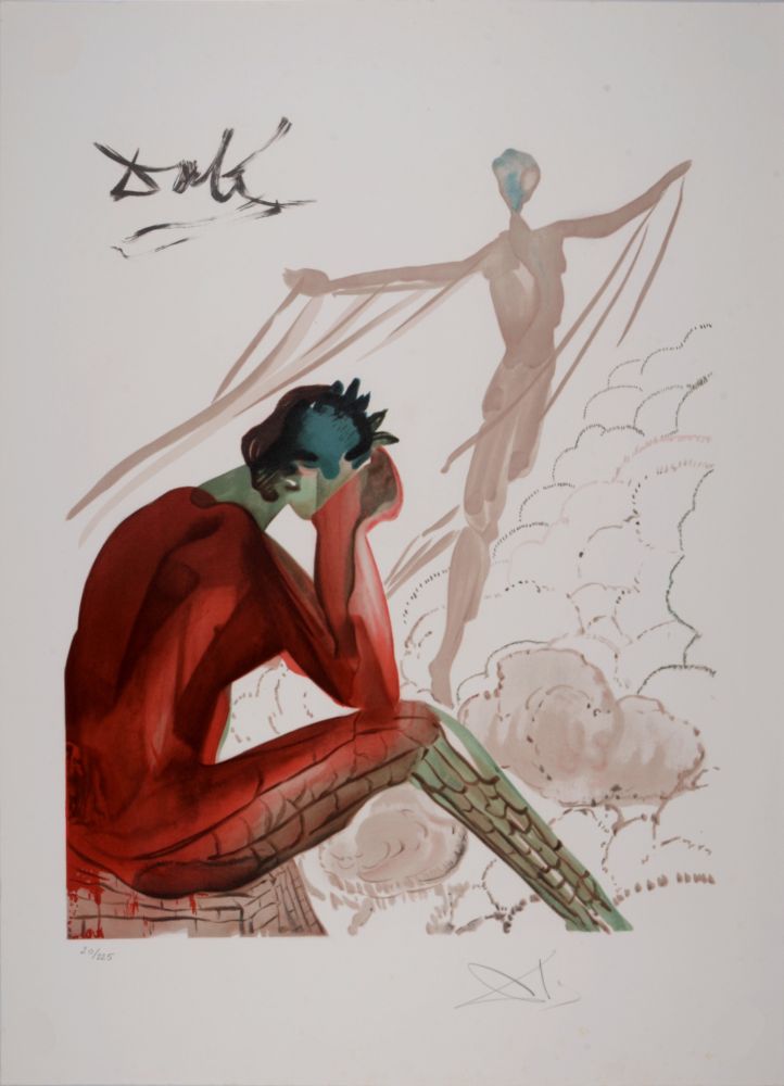 リトグラフ Dali - Le jeune Icare..., from Ovide L'art D'aimer - Hand-signed - Large size