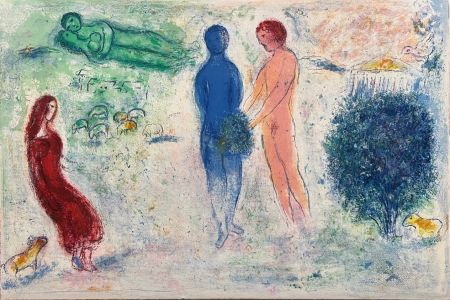 リトグラフ Chagall - Le jugement de Chloé
