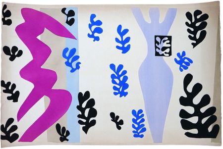 ステンシル Matisse - LE LANCEUR DE COUTEAU - JAZZ -Pochoir original de l'album à 100 exemplaires (1947)