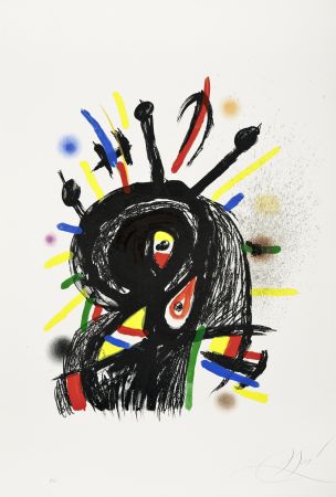リトグラフ Miró -  Le Lanceur de couteaux