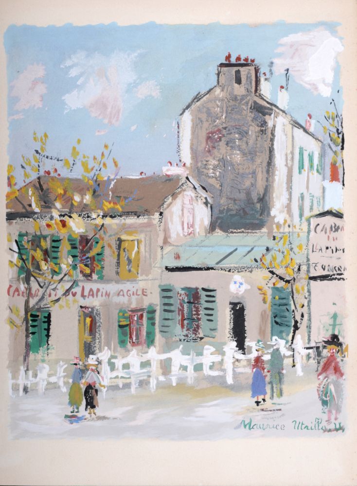 ステンシル Utrillo - Le Lapin Agile, Montmartre, 1950