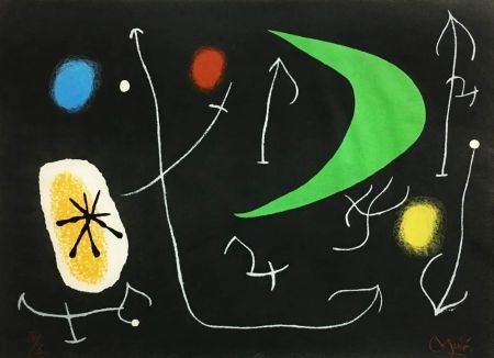 リトグラフ Miró - Le Lezard Aux Plumes D Or VII