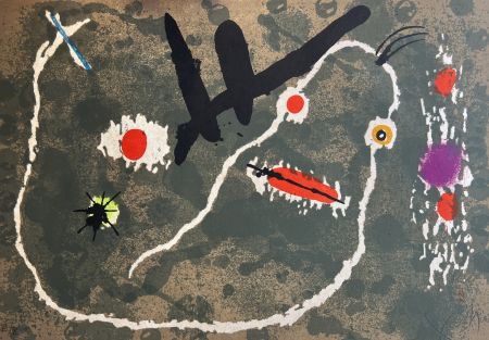 リトグラフ Miró - Le Lezard aux plumes d'or