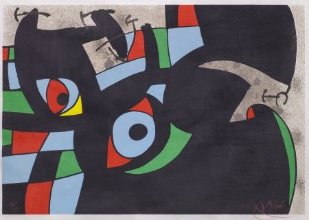 リトグラフ Miró - Le Lezard Aux Plumes D'Or