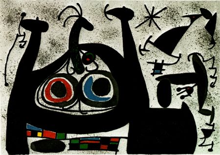 リトグラフ Miró -  Le Lezard aux plumes d’or - Arc-en-ciel  - (Maeght 818)