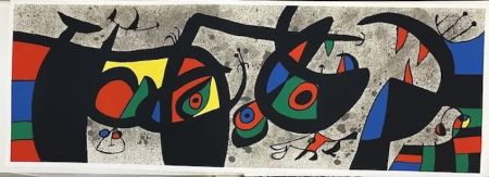 リトグラフ Miró - Le lézard aux plumes d' or