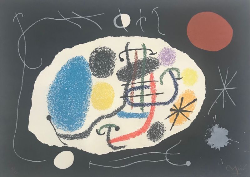 リトグラフ Miró - Le Lézard aux plumes d'or 