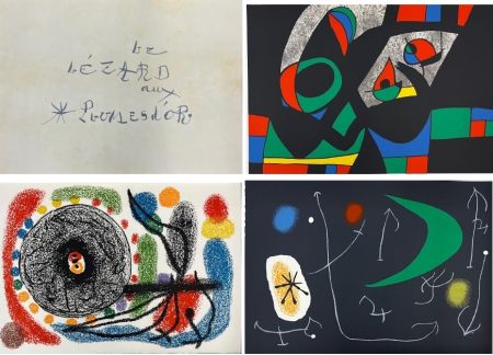 リトグラフ Miró - Le lézard  aux plumes d`or