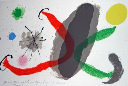 リトグラフ Miró - Le lézard aux plumes d'or
