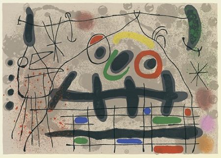 リトグラフ Miró - Le lézard aux plumes d'or II