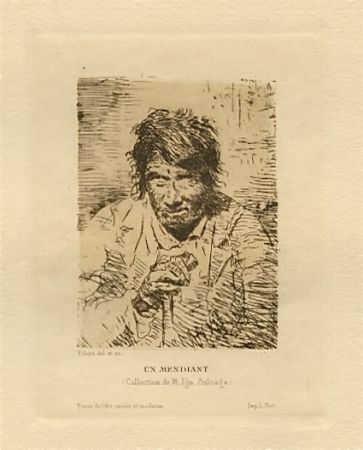 彫版 Goya - Le mendiant (The Beggar)