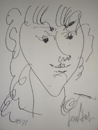 リトグラフ Paul  - Le modèle, portrait de Lola