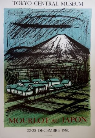 リトグラフ Buffet - Le mont Fuji et ses rizières