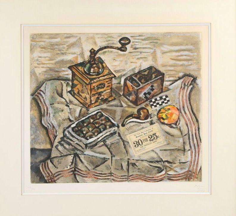 エッチングと　アクチアント Miró - Le moulin à café, 1954