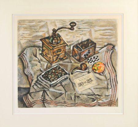 エッチングと　アクチアント Miró - Le moulin à café, 1954
