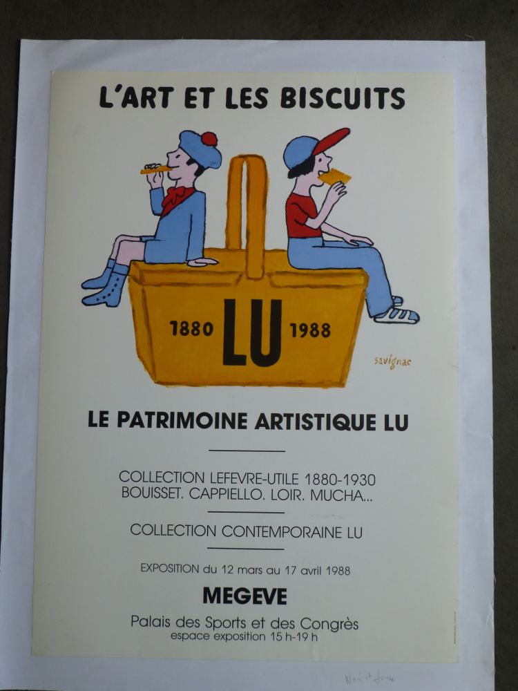 掲示 Savignac - Le patrimoine artistique LU ,l'art et les biscuits 