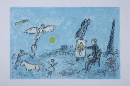 リトグラフ Chagall - Le peintre et son double