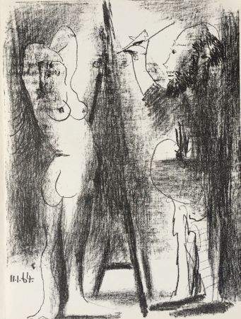 リトグラフ Picasso - Le Peintre et son Modele (B. 1846)