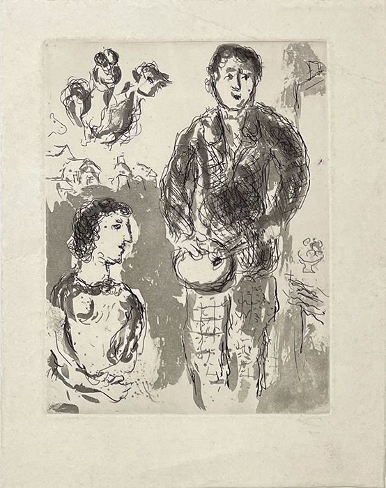 彫版 Chagall - Le peintre et son modèle