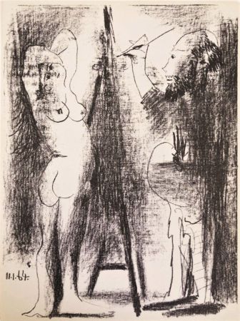 リトグラフ Picasso - Le Peintre et Son Modèle