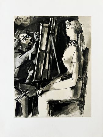 リトグラフ Picasso - Le Peintre et son Modèle I