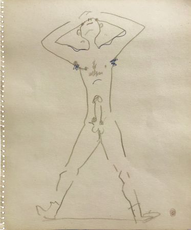 技術的なありません Cocteau - Le penseur nocturne Original drawing on paper