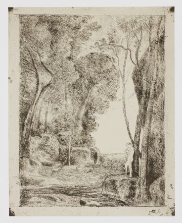 技術的なありません Corot - Le Petit Berger – 1re planche (The Little Shepherd – 1st plate)