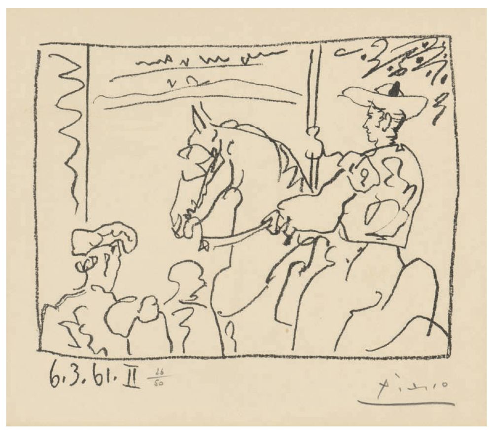 リトグラフ Picasso - LE PICADOR (The Picador) 6.3.61.II