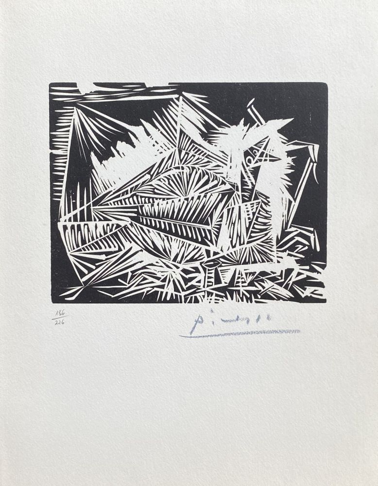 リノリウム彫版 Picasso - Le Pigeonneau