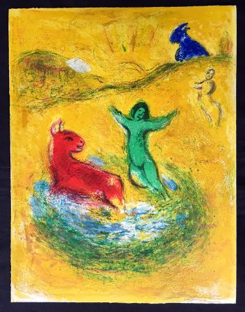 リトグラフ Chagall - LE PIÈGE À LOUP (de la Suite Daphnis & Chloé - 1961)