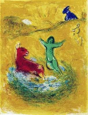 リトグラフ Chagall - Le piège à loups